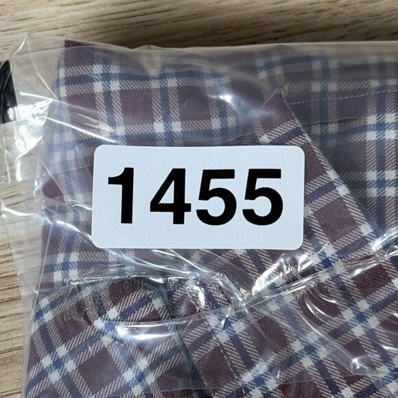 Eton Shirt Mens XL 17.5 Red Blue Plaid Check Contemporary Fit Fine Twill Dress - Picture 10 of 10